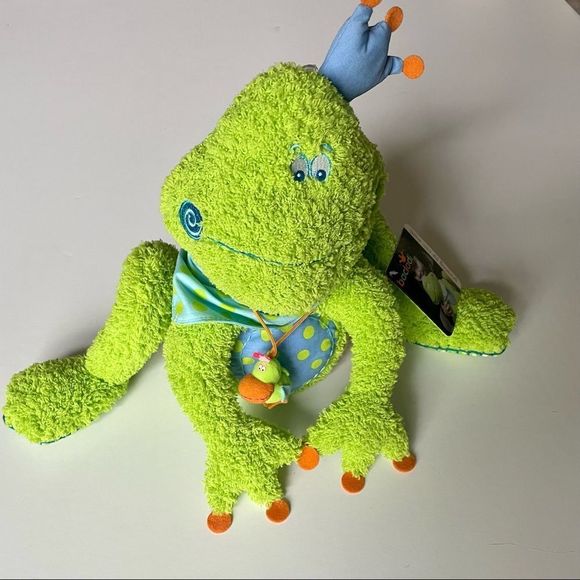 Brand New and Vintage BACLADI Kids Preferred prince FROG Stuffed Animal
